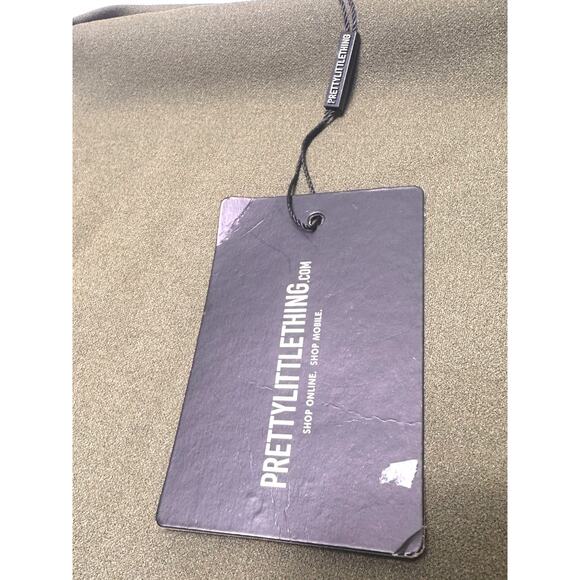 NWT PrettyLittleThings Olive Mock-Neck Long Sleeve Bodysuit Size 12 - Picture 10 of 11